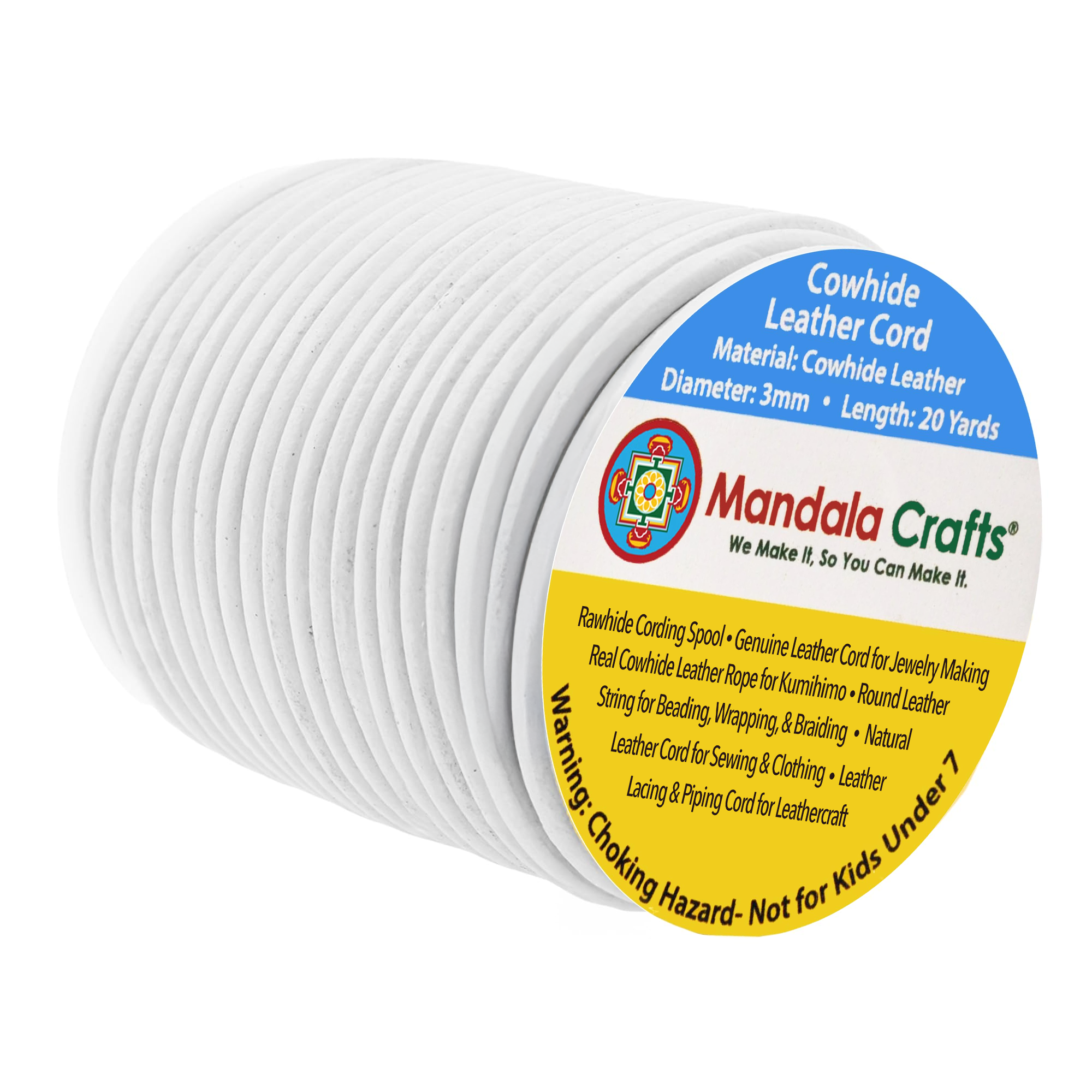 Round Cowhide Genuine Leather String Cord, Natural Rawhide Rope for Jewelry Making, Kumihimo Braiding, Shoelaces