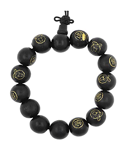 Mandala Crafts Mala Bracelet Wood Buddhist Prayer Beads for Men Women  Mala Wrist Meditation Beads Buddhist Bracelet -- Tibetan Prayer Beads Bracelet Black Wood