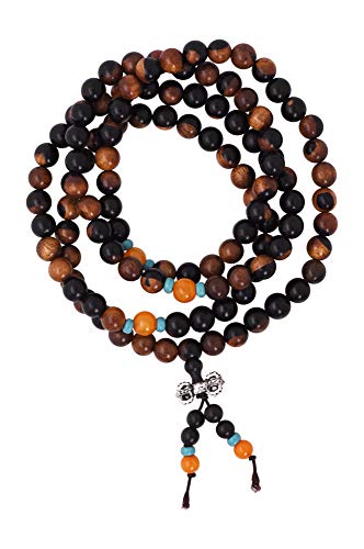 Mandala Crafts Natural Wood Mala Beads Necklace  Japa Mala Beads 108 Necklace  108 Mala Beads Bracelet Mala Prayer Beads Necklace for Men Women Mala Meditation Beads Poplar