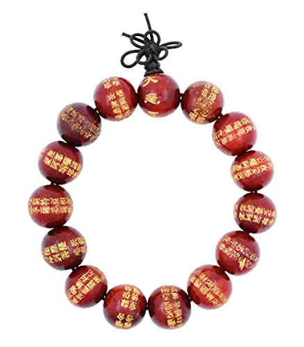 Mandala Crafts Mala Bracelet Wood Buddhist Prayer Beads for Men Women  Mala Wrist Meditation Beads Buddhist Bracelet -- Tibetan Prayer Beads Bracelet Red Wood