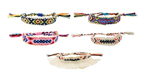 Mandala Crafts Nepal Woven Friendship Bracelets for Teen Girls - Friendship Bracelet for Women  Handmade Braided Friendship Bracelets for Men Woven with Metal Chain