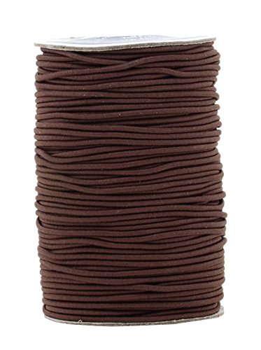 Mandala Crafts Elastic Cord Stretchy String for Bracelets, Necklaces, Jewelry Making, Beading, Masks (Brown, 2mm 76 Yards)