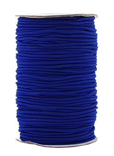 Mandala Crafts Elastic Cord Stretchy String for Bracelets, Necklaces, Jewelry Making, Beading, Masks (Royal Blue, 2mm 76 Yards)