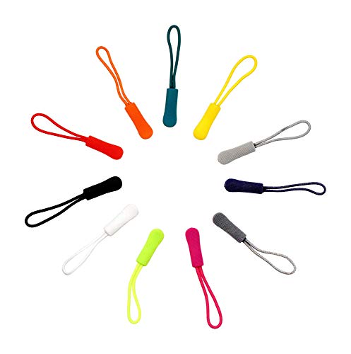 Mandala Crafts Assorted Colors Zipper Pull Replacement  100 Replacement Zipper Pull Tab Pullers for Jackets Backpacks Purses Luggage  Nylon Zipper Cord Extension