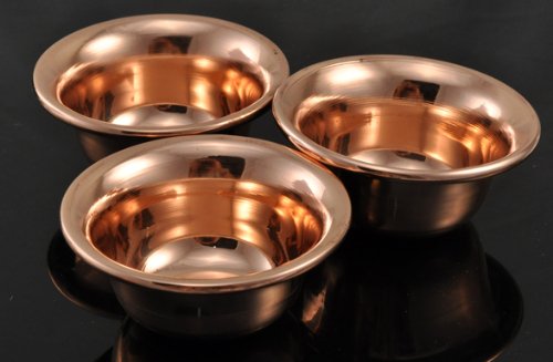 Copper Offering Bowl Set of 7 Tibetan Buddhist Alar Supplies for Meditation Yoga Burning Incense Ritual Smudging Decoration by Mandala Crafts