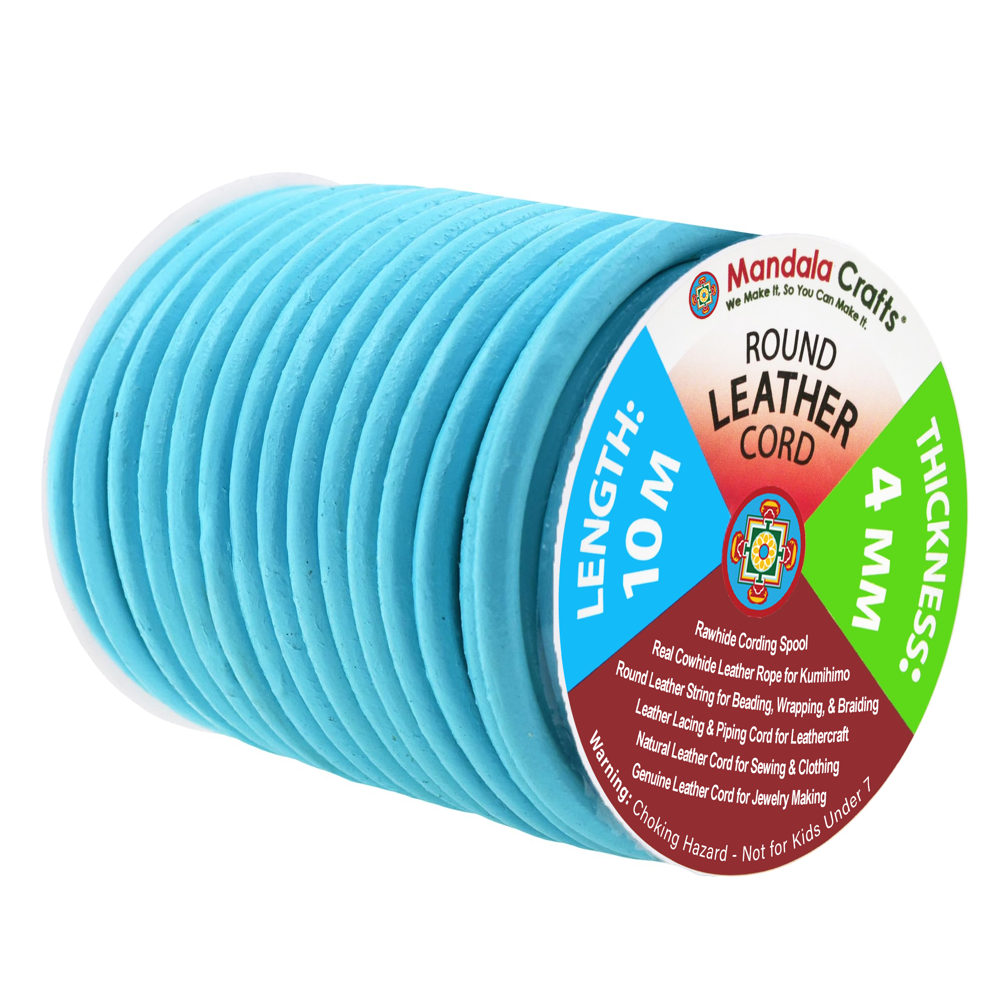 Round Cowhide Genuine Leather String Cord, Natural Rawhide Rope for Jewelry Making, Kumihimo Braiding, Shoelaces