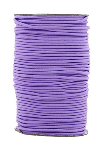 Mandala Crafts Elastic Cord Stretchy String for Bracelets, Necklaces, Jewelry Making, Beading, Masks (Lavender, 2mm 76 Yards)