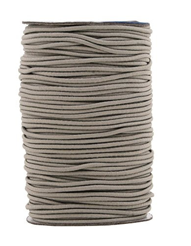 Mandala Crafts Elastic Cord Stretchy String for Bracelets, Necklaces, Jewelry Making, Beading, Masks (Gray, 2mm 76 Yards)