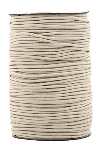 Mandala Crafts Elastic Cord Stretchy String for Bracelets, Necklaces, Jewelry Making, Beading, Masks (Cream, 2mm 76 Yards)