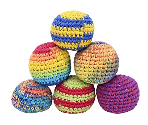 Hacky Sack Balls  Hacky Sack Bulk Set for Hacky Sack Party Favors Soccer Juggling  Mixed Footbag Hacky Sack for Kids Adults Animals Hacky Sacks Set of 6