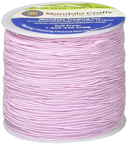 Shirring Elastic Thread for Sewing - Thin Fine Elastic Sewing Thread for Sewing Machine Knitting by Mandala Crafts 0.6mm 87 Yards Pink