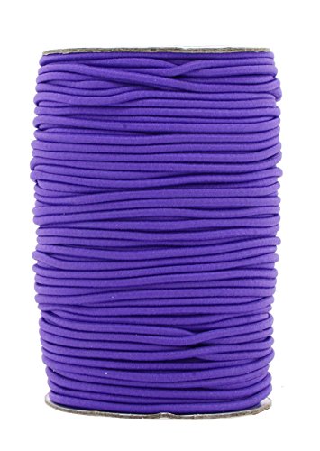 Mandala Crafts Elastic Cord Stretchy String for Bracelets, Necklaces, Jewelry Making, Beading, Masks (Purple, 2mm 76 Yards)