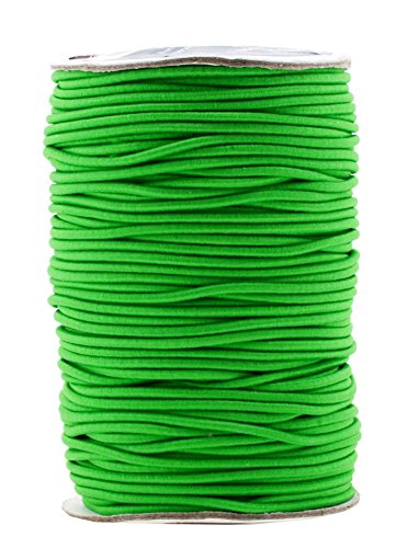 Mandala Crafts Elastic Cord Stretchy String for Bracelets, Necklaces, Jewelry Making, Beading, Masks (Irish Green, 2mm 76 Yards)