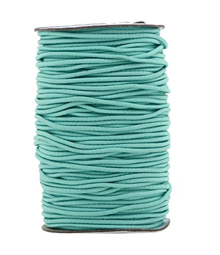 Mandala Crafts Elastic Cord Stretchy String for Bracelets, Necklaces, Jewelry Making, Beading, Masks (Turquoise, 2mm 76 Yards)