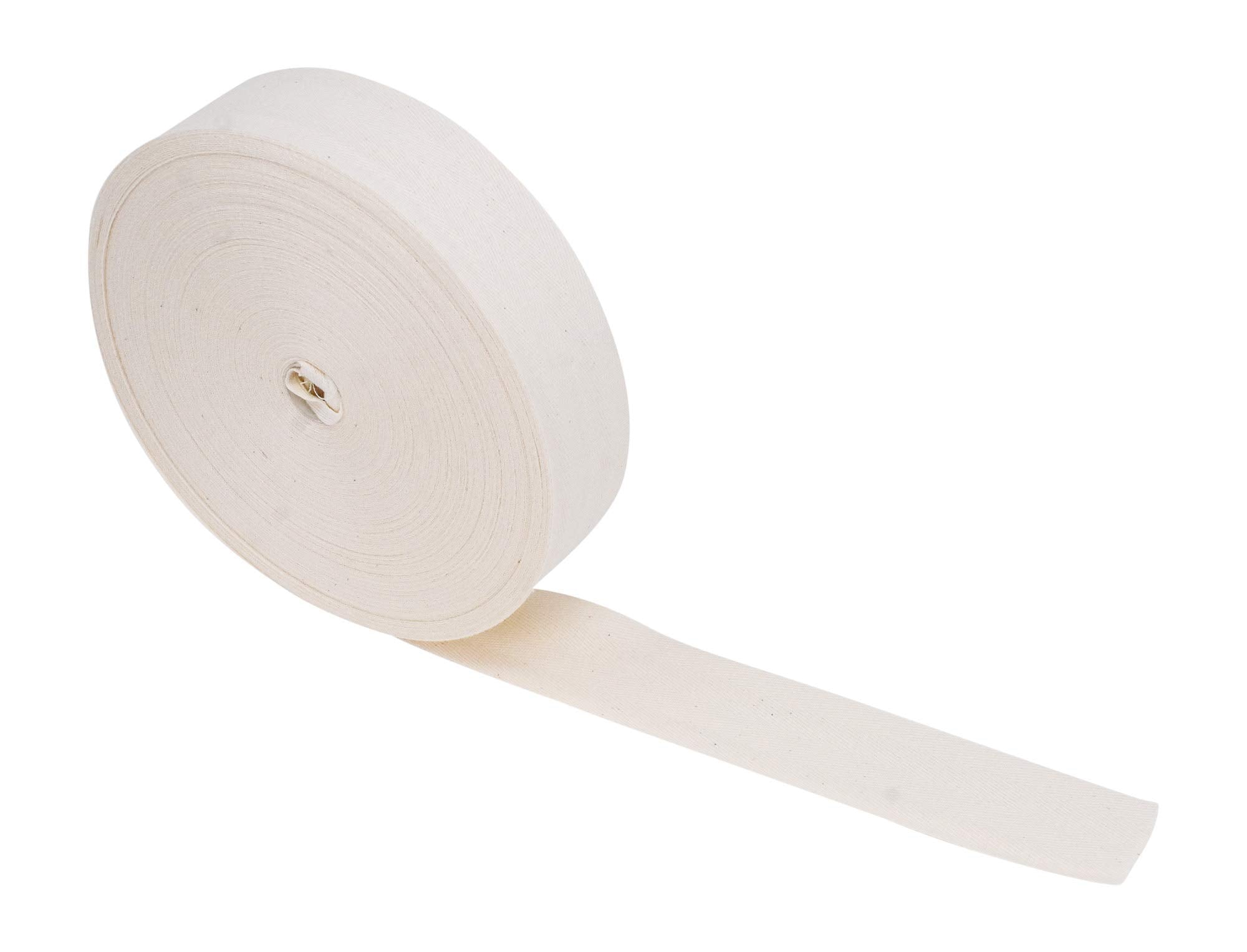 Cotton Twill Tape - Cotton Ribbon Webbing - Soft Cotton Herringbone Tape Cloth Strap for Seam Binding Sewing Trimming