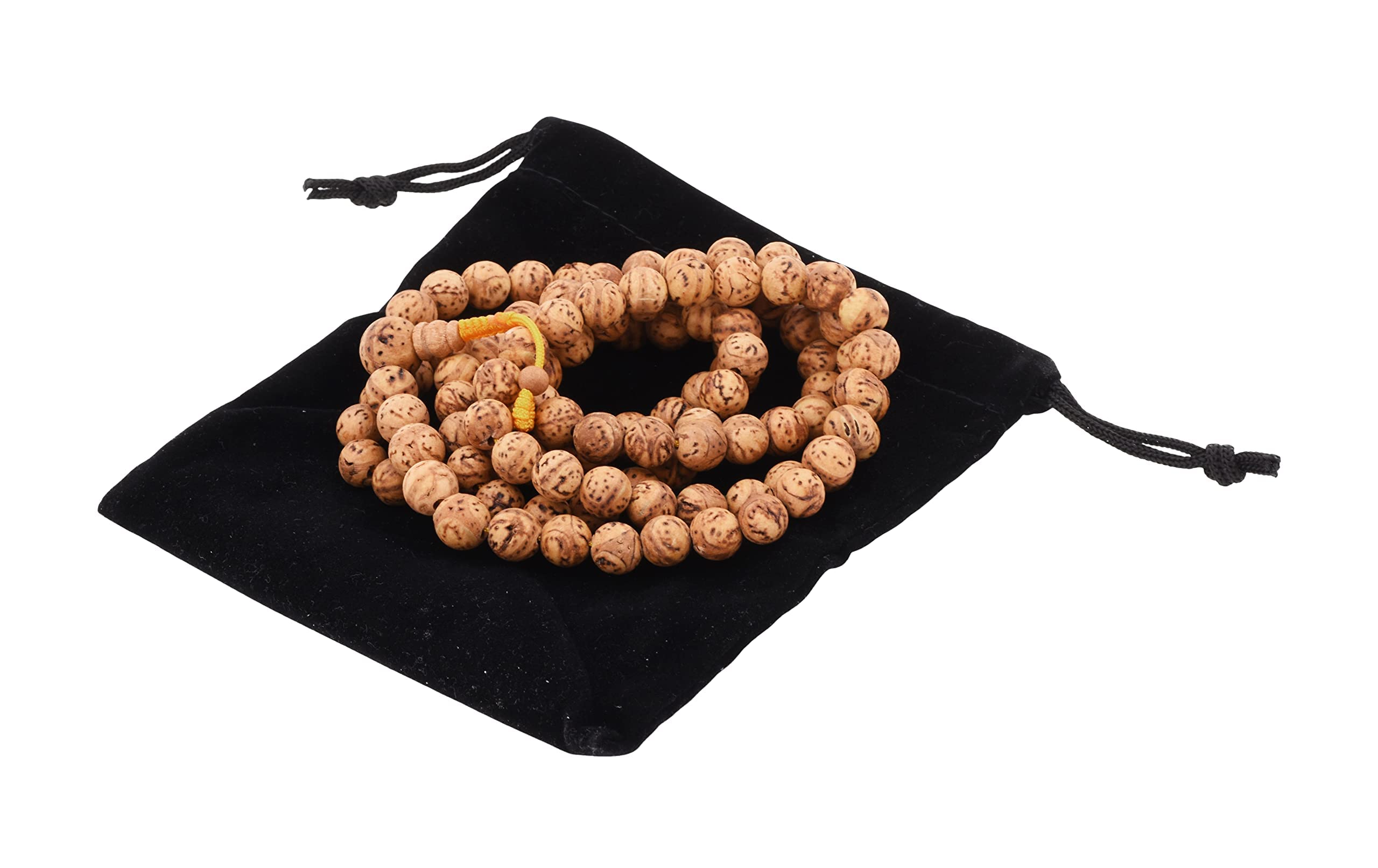 Mandala Crafts Bodhi Seed Beads Mala Beads 108 Buddhist Prayer Beads – Japa Bodhi Seeds Meditation Beads Tibetan Rosary Bodhi Mala Necklace for Men Women Yoga Meditation