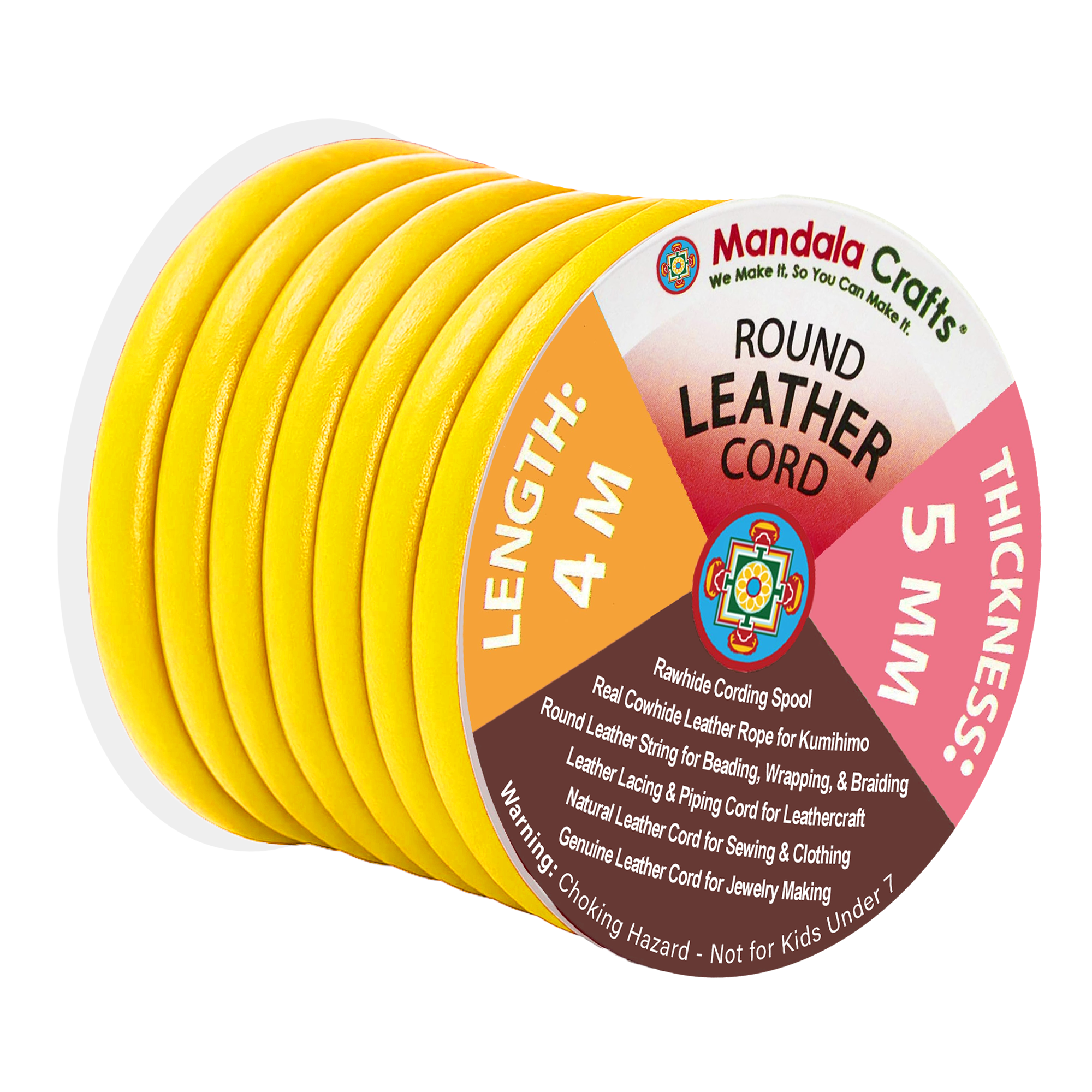 Round Cowhide Genuine Leather String Cord, Natural Rawhide Rope for Jewelry Making, Kumihimo Braiding, Shoelaces