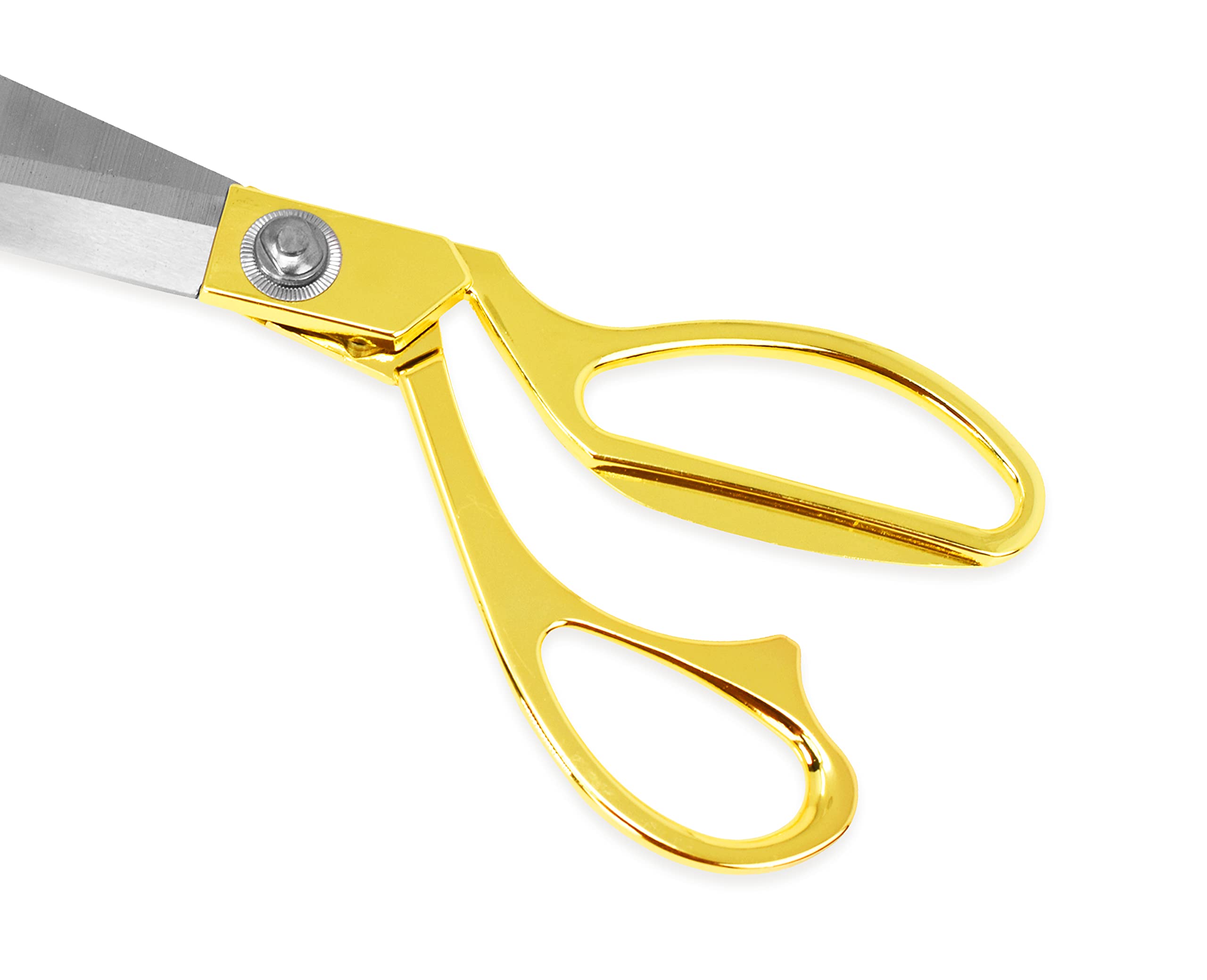 Mandala Crafts Ribbon Cutting Scissors for Ribbon Cutting Ceremony – Large Gold Scissors Set Tailor Scissors Heavy Duty Shears with Stainless steel Blade for Fabric Sewing