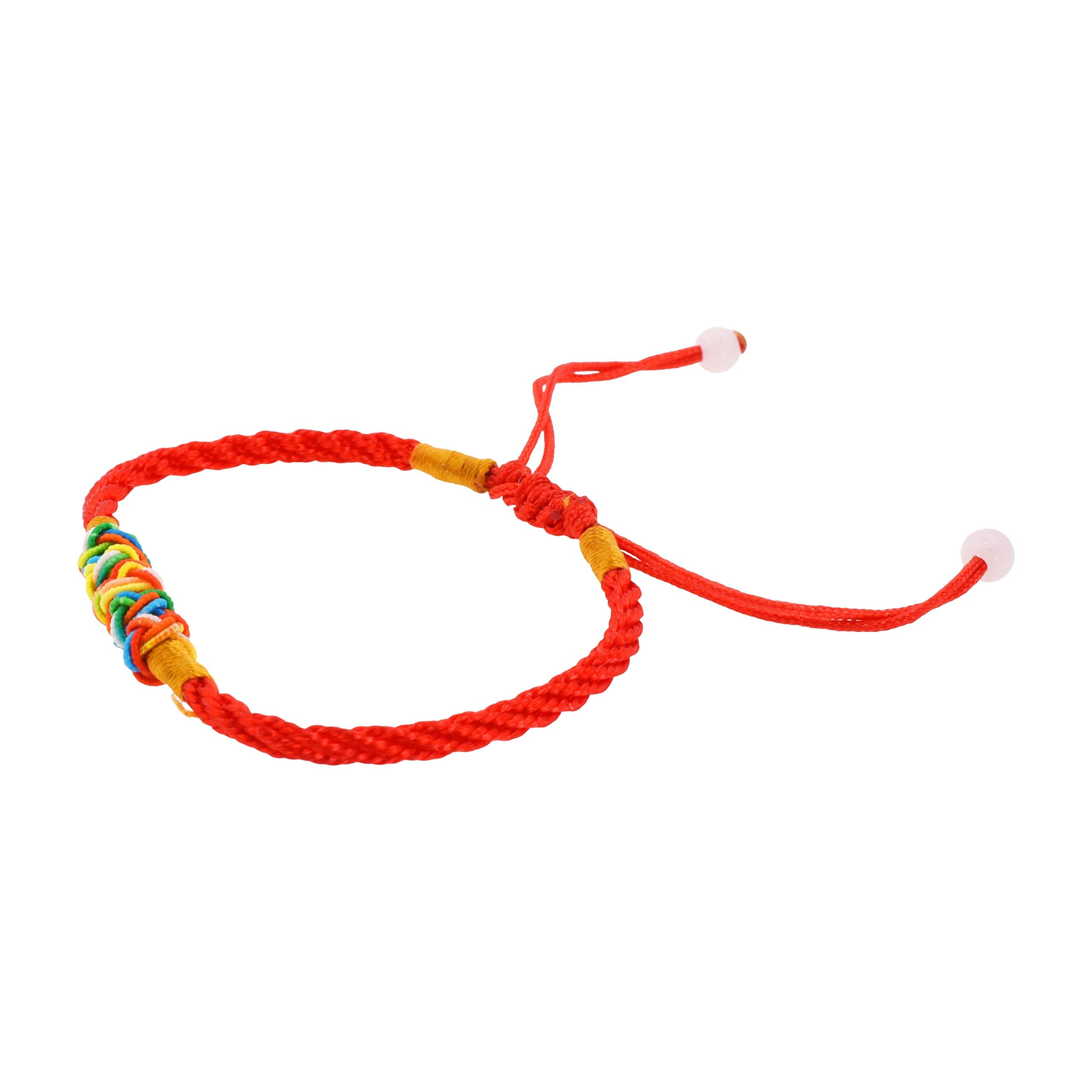 Mandala Crafts Kabbalah Red String Bracelet Protection Against Evil Eye - Red Bracelet for Protection Good Luck - Red Protection Bracelet for Men Women (Rainbow Knot)