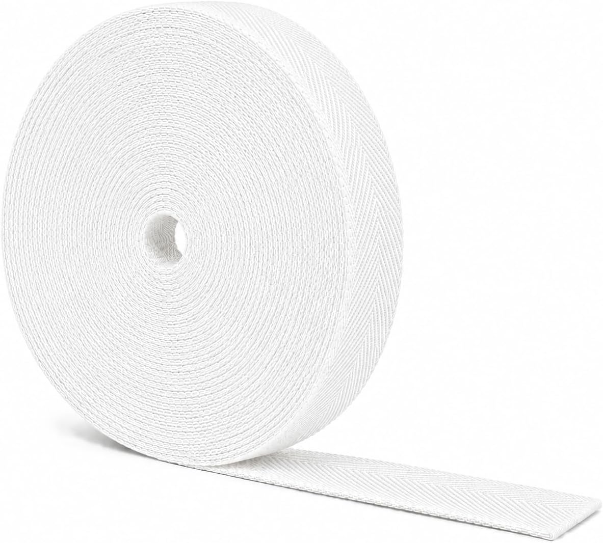 Cotton Twill Tape - Cotton Ribbon Webbing - Soft Cotton Herringbone Tape Cloth Strap for Seam Binding Sewing Trimming