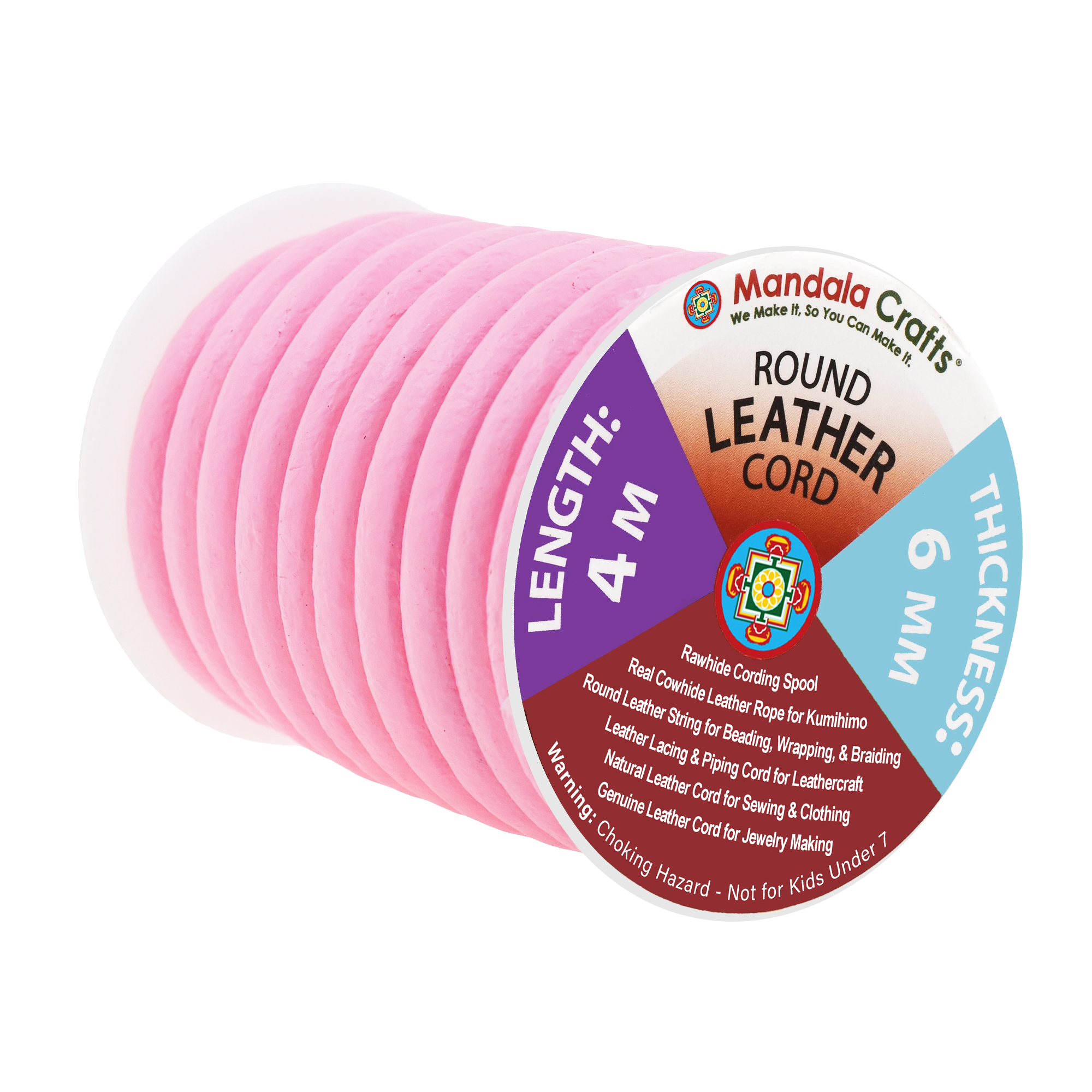 Round Cowhide Genuine Leather String Cord, Natural Rawhide Rope for Jewelry Making, Kumihimo Braiding, Shoelaces