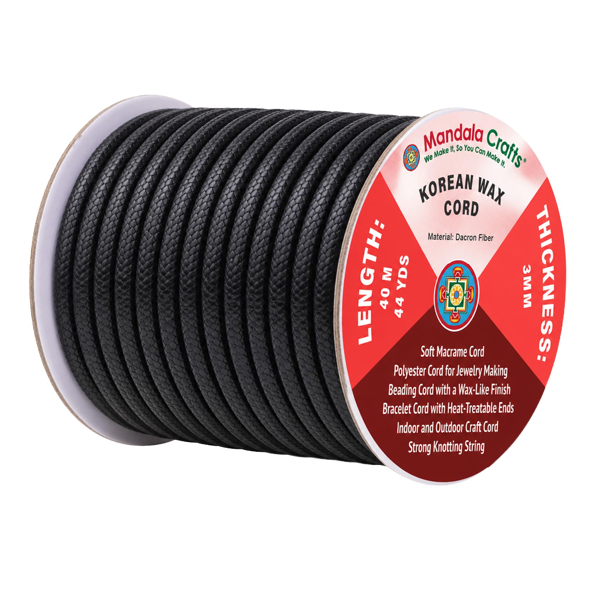 Korean Wax Cord for Jewelry Making | Durable for Outdoor, Polyester Waxed String, for Knotting, Braiding, Macrame, Beading, Necklaces, Earrings, Bracelets