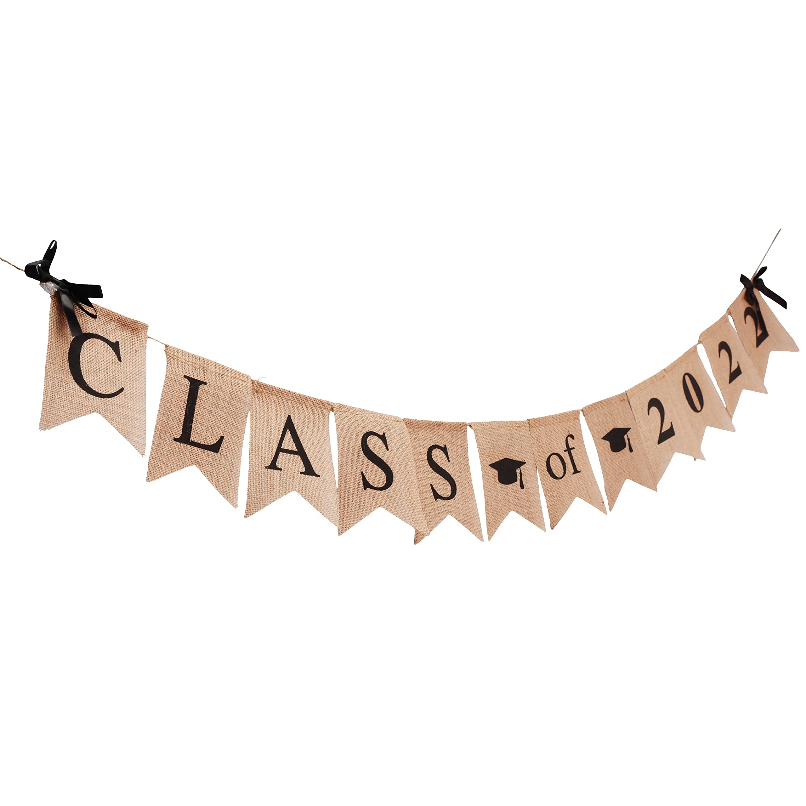 Mandala Crafts Burlap Class of 2022 Banner Sign for Graduation Party Decorations 2022, Graduation Backdrop 2022, High School College Graduation Decorations