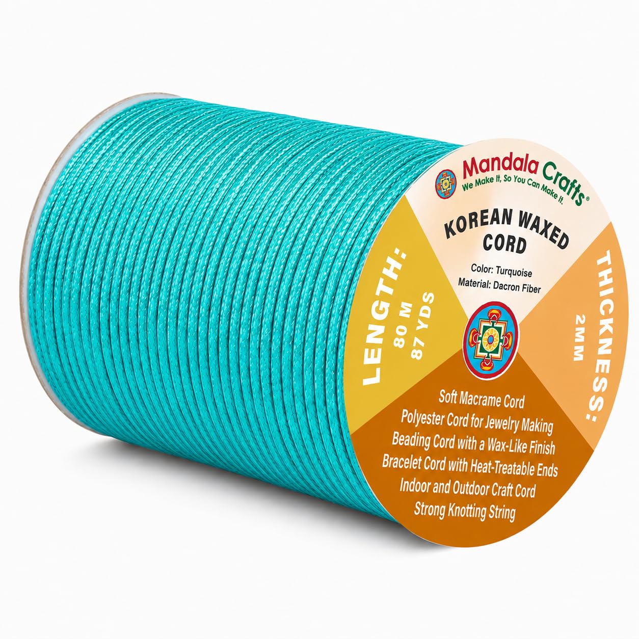Korean Wax Cord for Jewelry Making | Durable for Outdoor, Polyester Waxed String, for Knotting, Braiding, Macrame, Beading, Necklaces, Earrings, Bracelets
