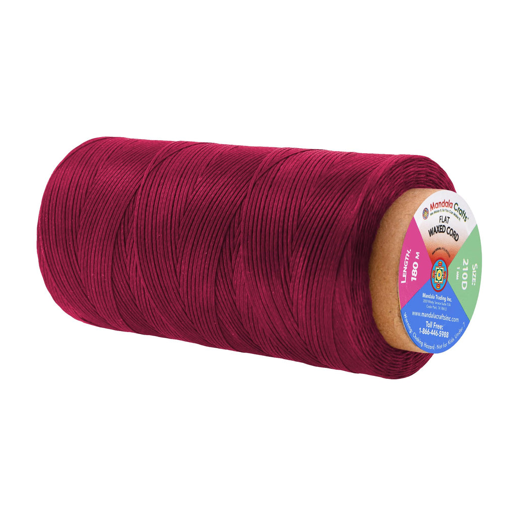 Threaded Leather String Flat Waxed Thread for Leather Sewing - Leather Thread Wax String Polye