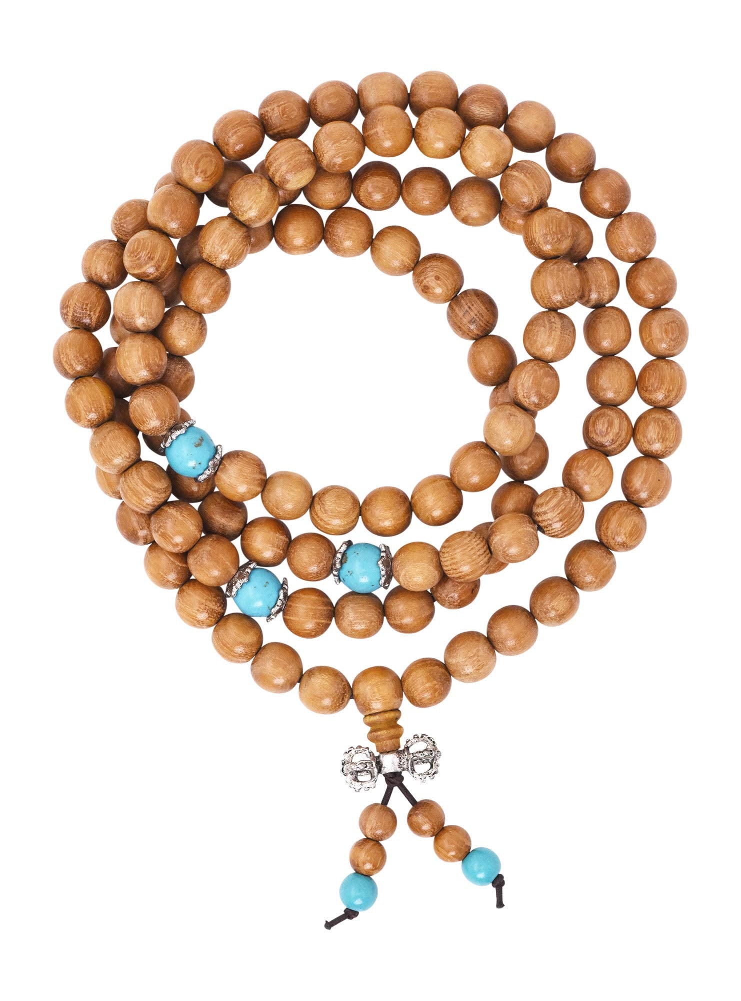 Mandala Crafts Wood Mala Beads Necklace – Japa Mala Beads 108 Necklace – 108 Mala Beads Bracelet Mala Prayer Beads Necklace for Men Women Mala Meditation Beads