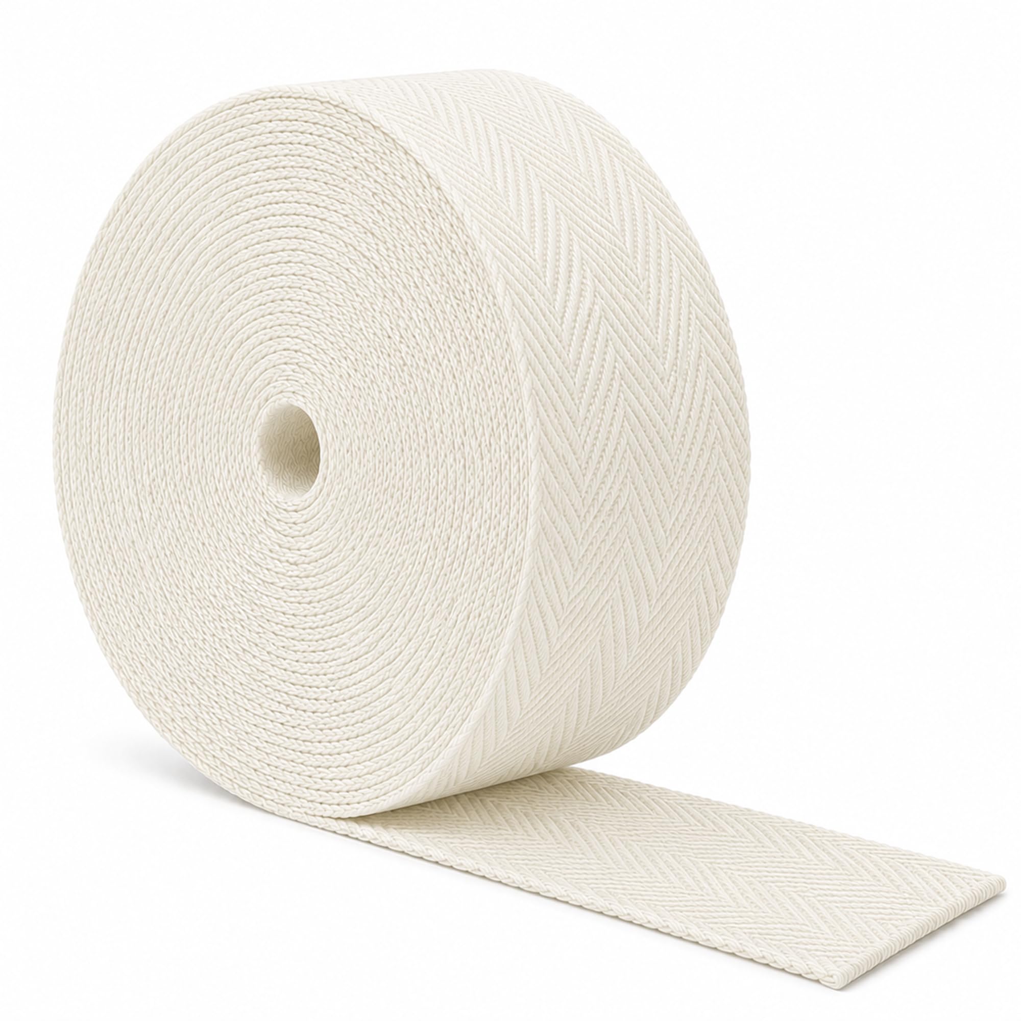 Cotton Twill Tape - Cotton Ribbon Webbing - Soft Cotton Herringbone Tape Cloth Strap for Seam Binding Sewing Trimming