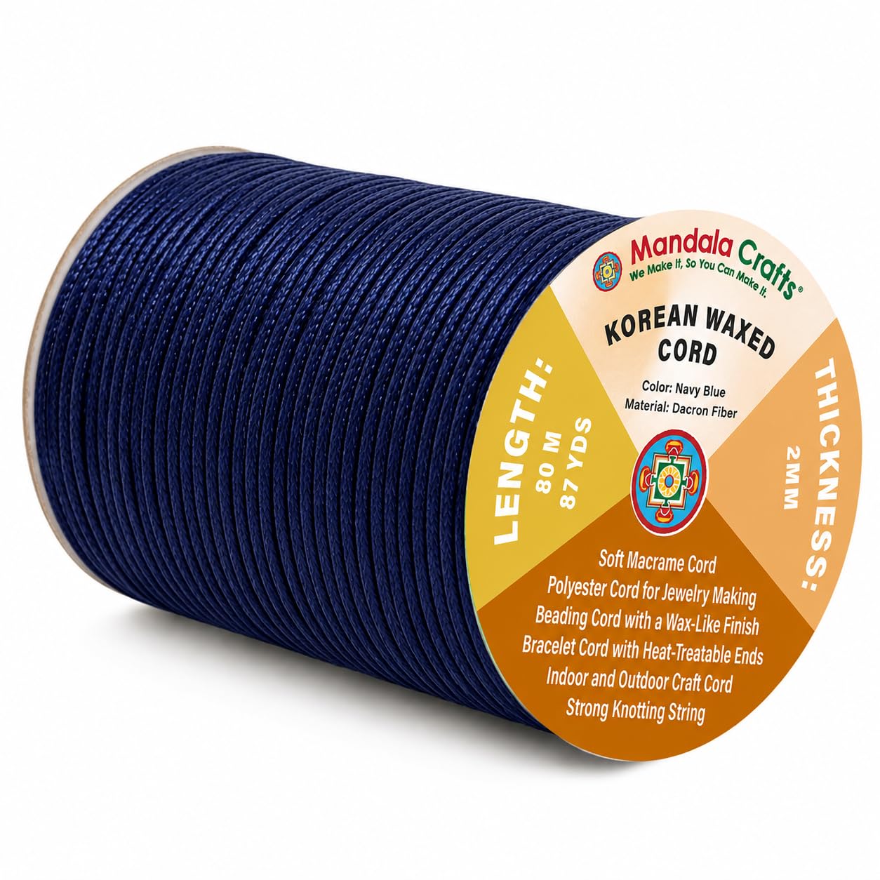 Korean Wax Cord for Jewelry Making | Durable for Outdoor, Polyester Waxed String, for Knotting, Braiding, Macrame, Beading, Necklaces, Earrings, Bracelets