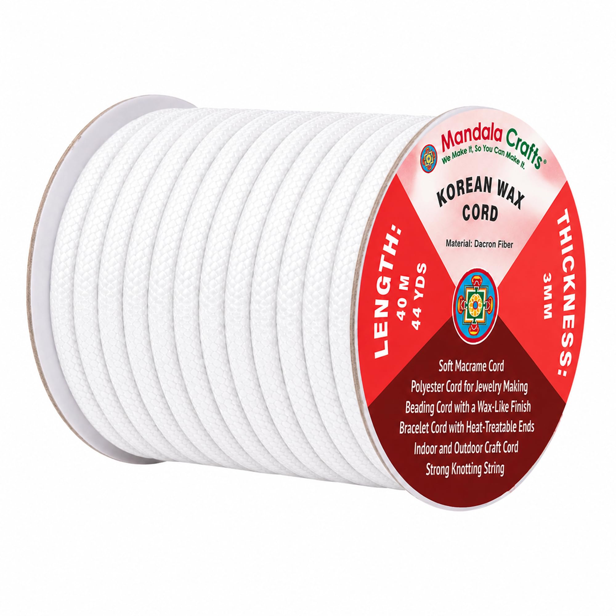 Korean Wax Cord for Jewelry Making | Durable for Outdoor, Polyester Waxed String, for Knotting, Braiding, Macrame, Beading, Necklaces, Earrings, Bracelets