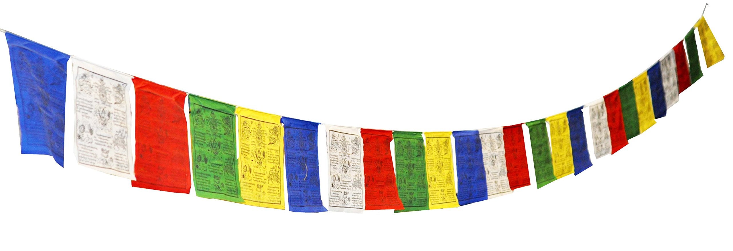 Mandala Crafts Large Tibetan Prayer Flags Outdoor Large Lungta - Nepalese Prayer Flags - Prayer Flag Banner Small Snow Lion