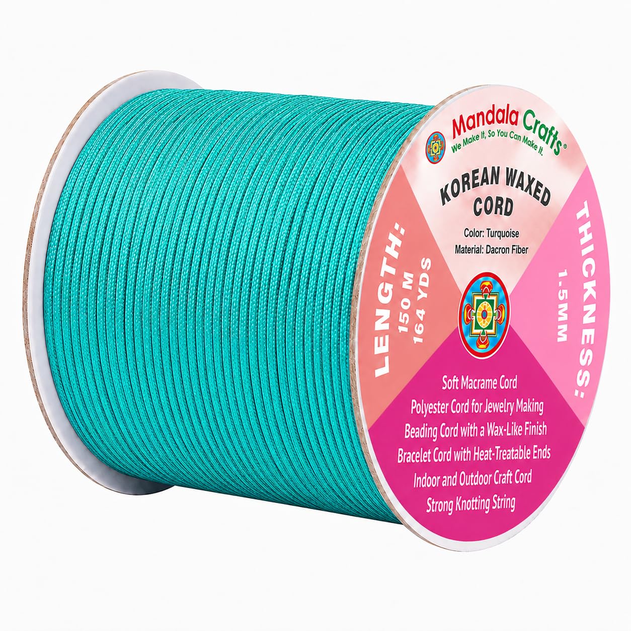 Korean Wax Cord for Jewelry Making | Durable for Outdoor, Polyester Waxed String, for Knotting, Braiding, Macrame, Beading, Necklaces, Earrings, Bracelets