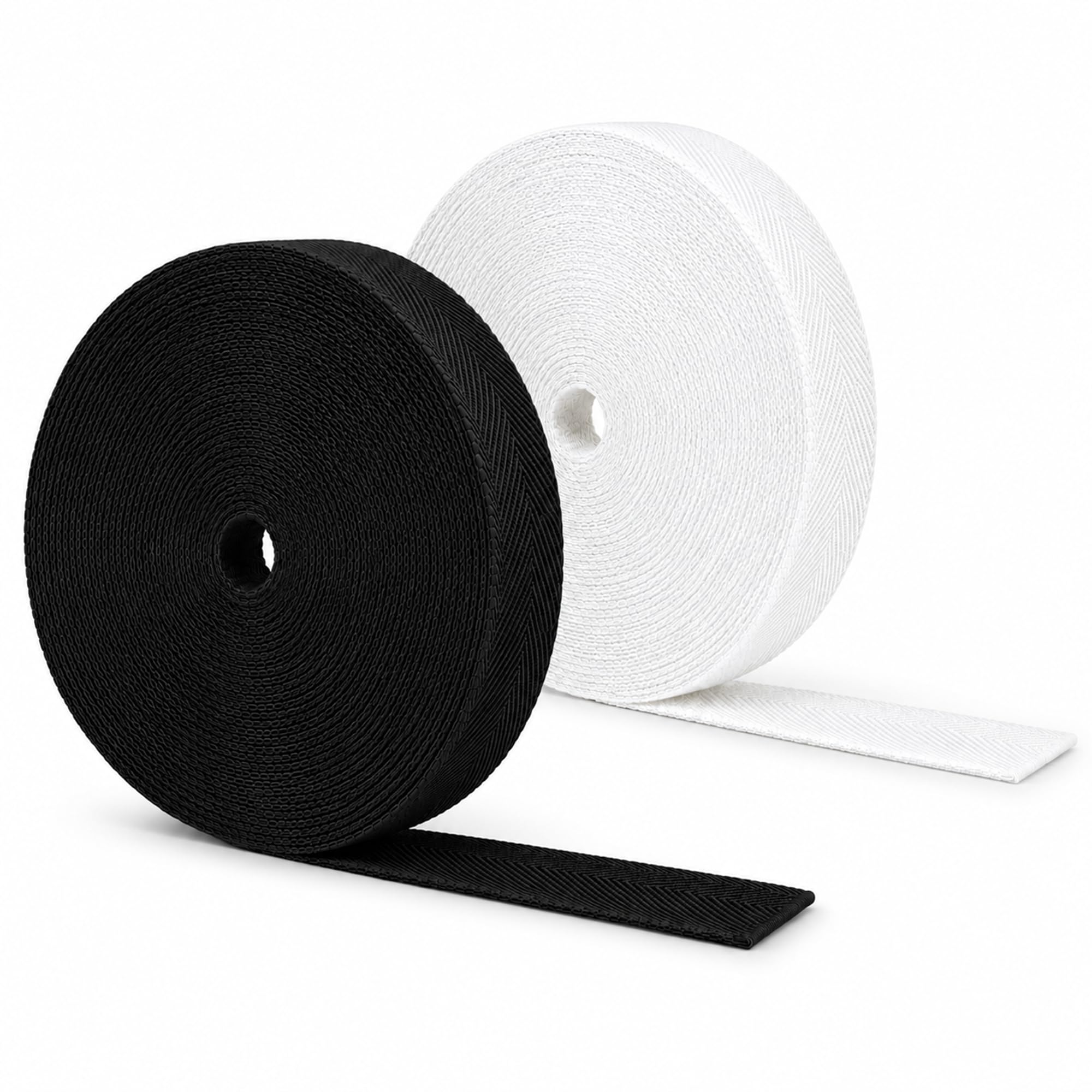 Cotton Twill Tape - Cotton Ribbon Webbing - Soft Cotton Herringbone Tape Cloth Strap for Seam Binding Sewing Trimming