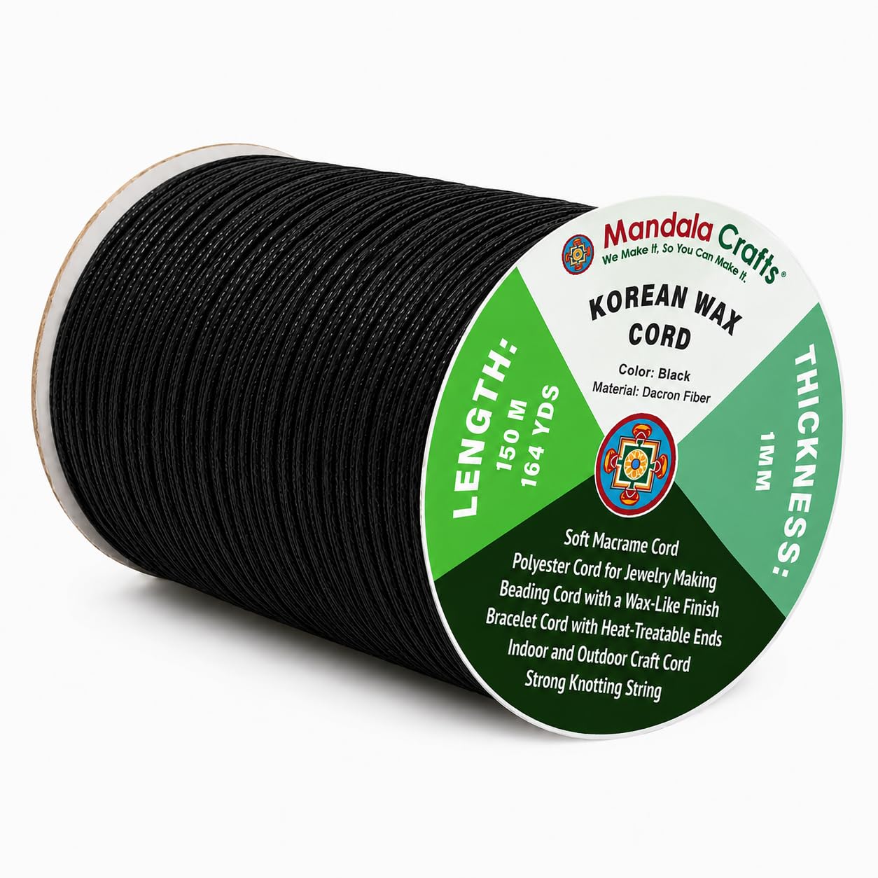 Korean Wax Cord for Jewelry Making | Durable for Outdoor, Polyester Waxed String, for Knotting, Braiding, Macrame, Beading, Necklaces, Earrings, Bracelets