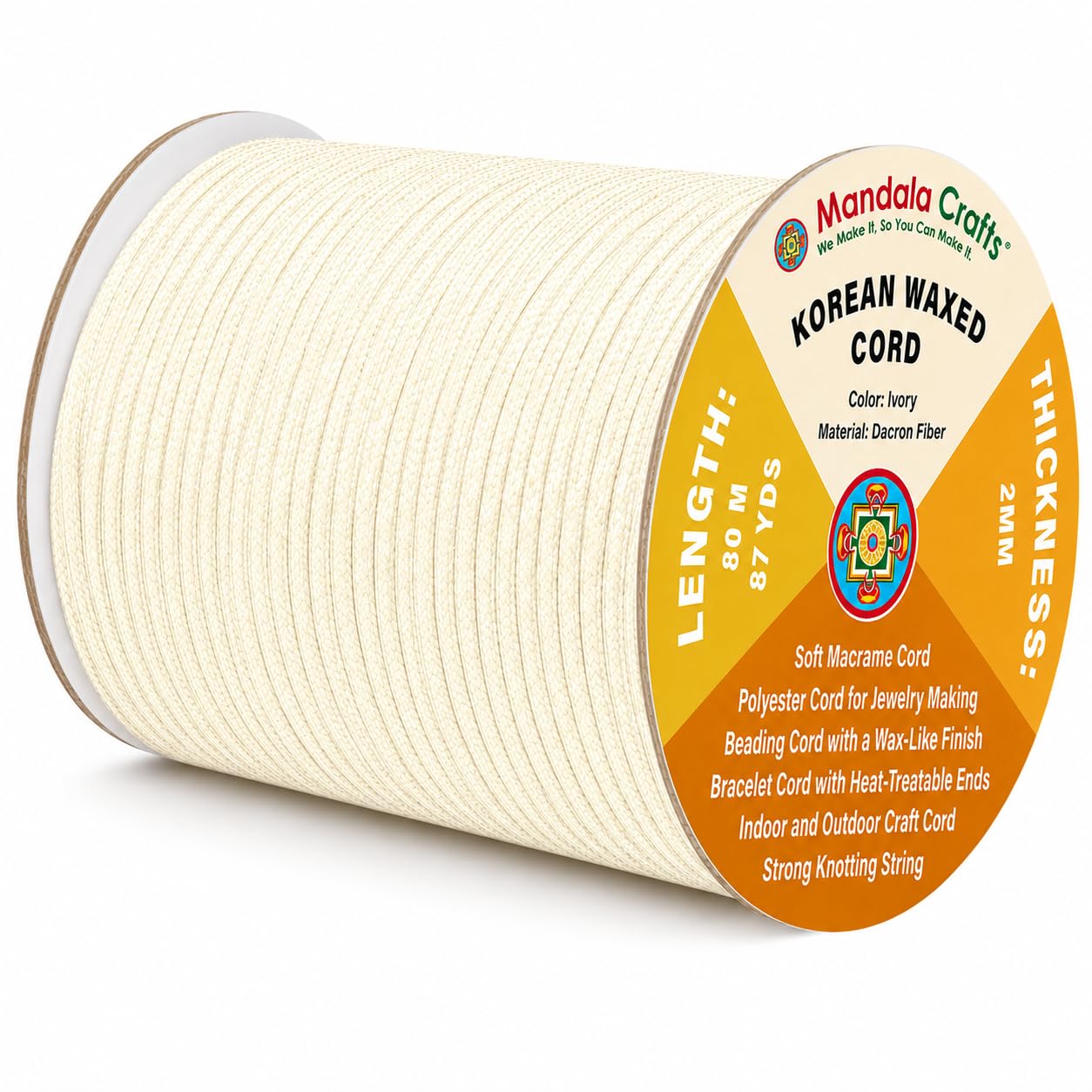 Korean Wax Cord for Jewelry Making | Durable for Outdoor, Polyester Waxed String, for Knotting, Braiding, Macrame, Beading, Necklaces, Earrings, Bracelets
