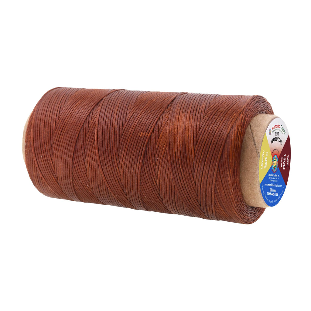 Threaded Leather String Flat Waxed Thread for Leather Sewing - Leather Thread Wax String Polye