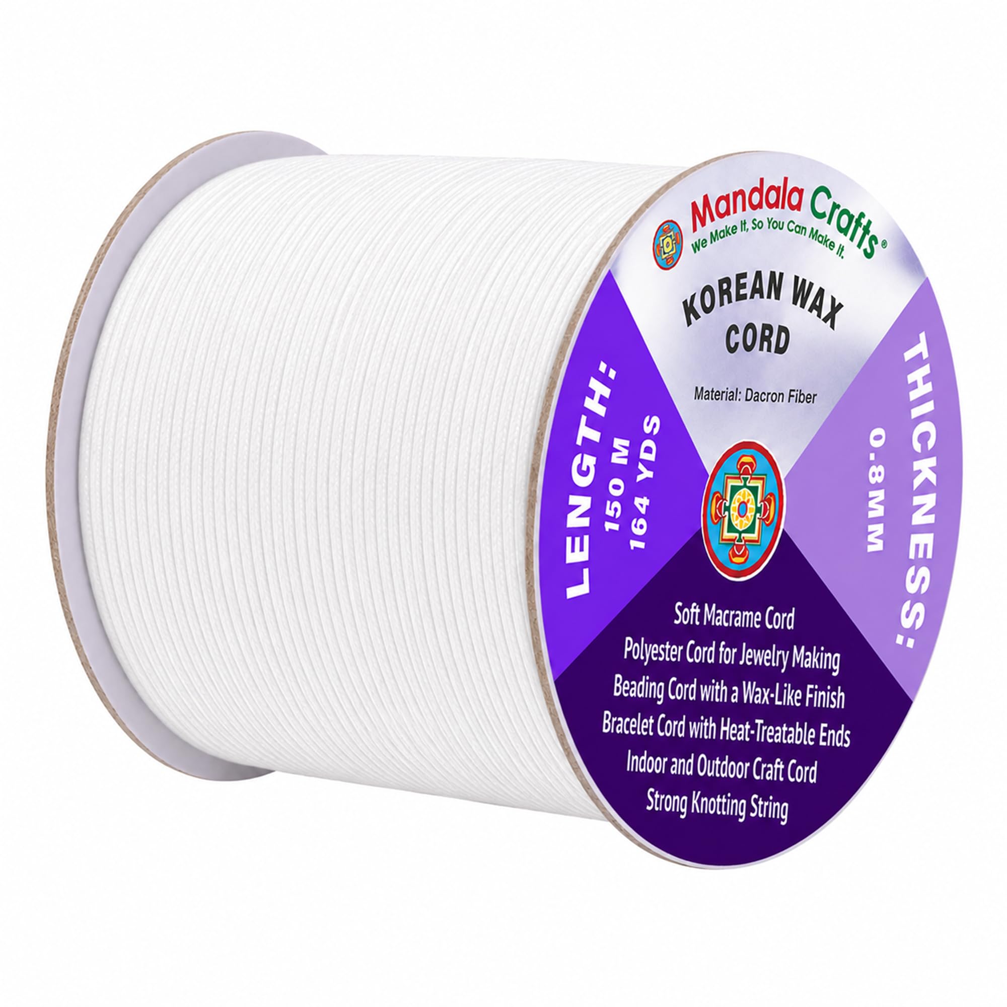 Korean Wax Cord for Jewelry Making | Durable for Outdoor, Polyester Waxed String, for Knotting, Braiding, Macrame, Beading, Necklaces, Earrings, Bracelets