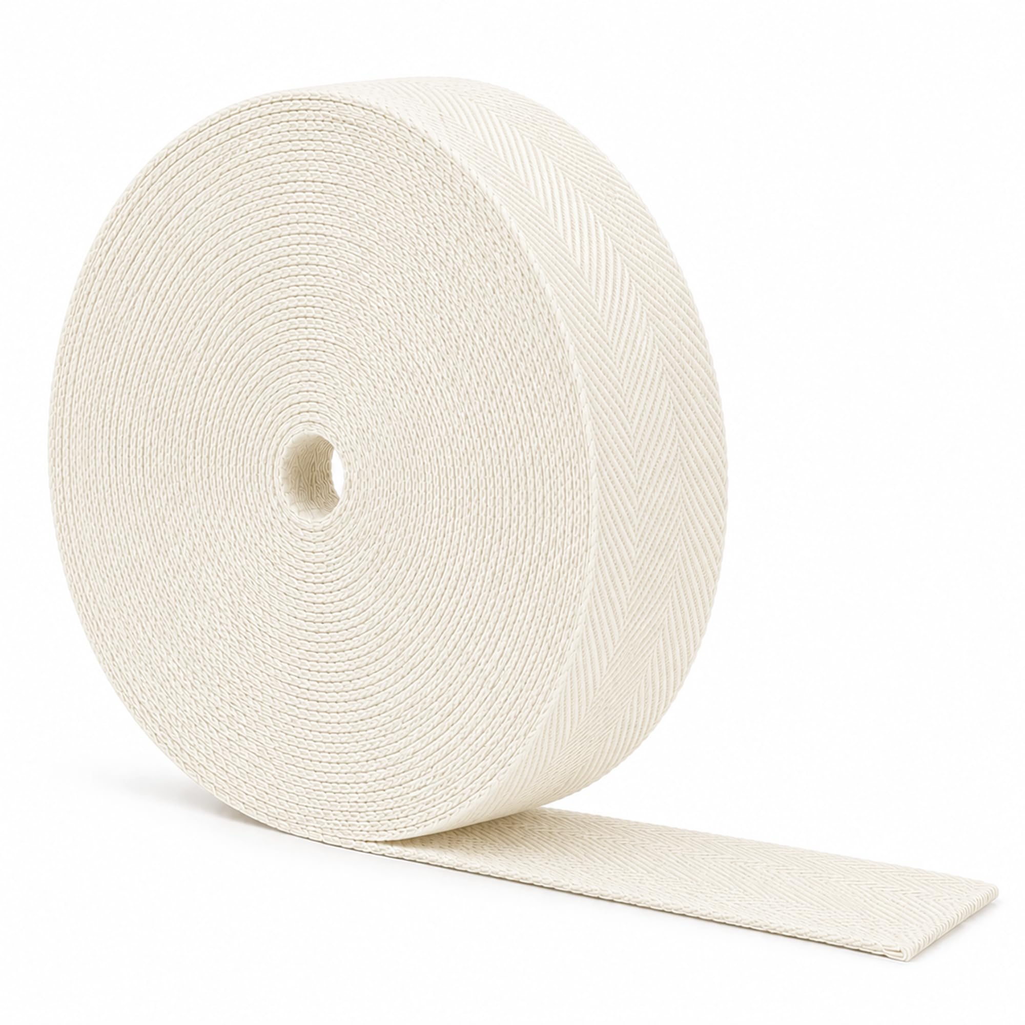 Cotton Twill Tape - Cotton Ribbon Webbing - Soft Cotton Herringbone Tape Cloth Strap for Seam Binding Sewing Trimming
