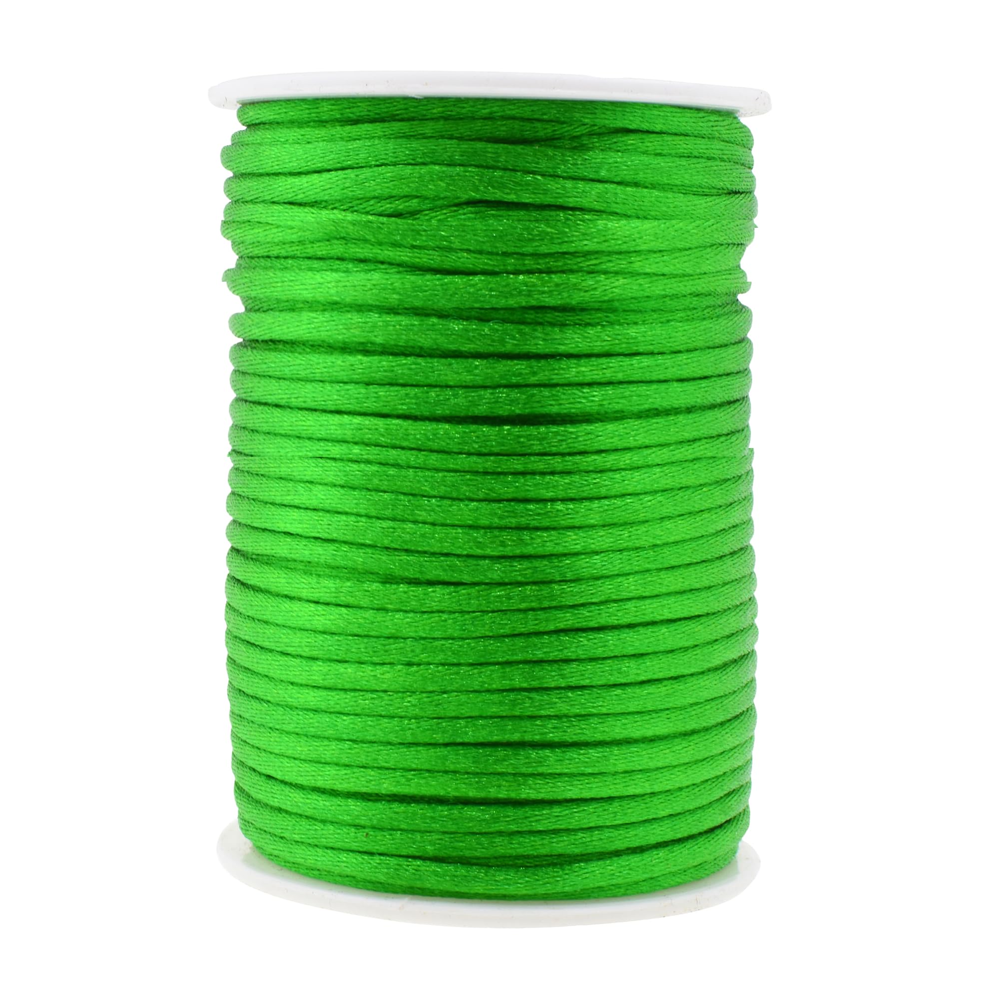 Mandala Crafts Satin Rattail Cord String from Nylon for Chinese Knot, Macrame, Trim, Jewelry Making