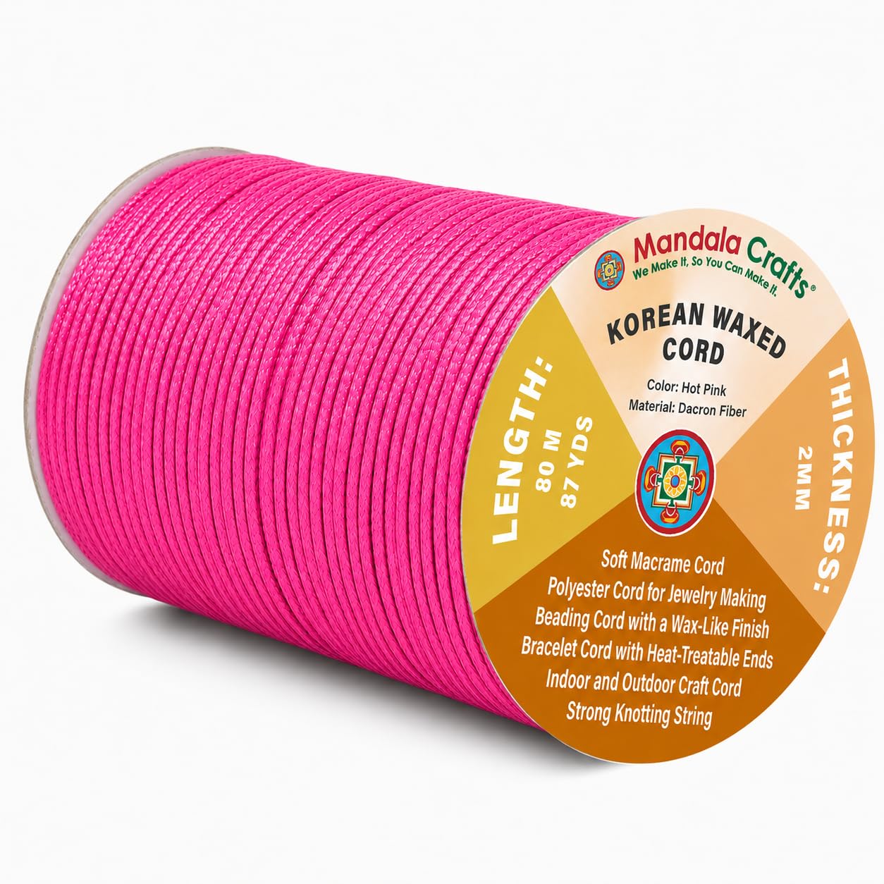 Korean Wax Cord for Jewelry Making | Durable for Outdoor, Polyester Waxed String, for Knotting, Braiding, Macrame, Beading, Necklaces, Earrings, Bracelets
