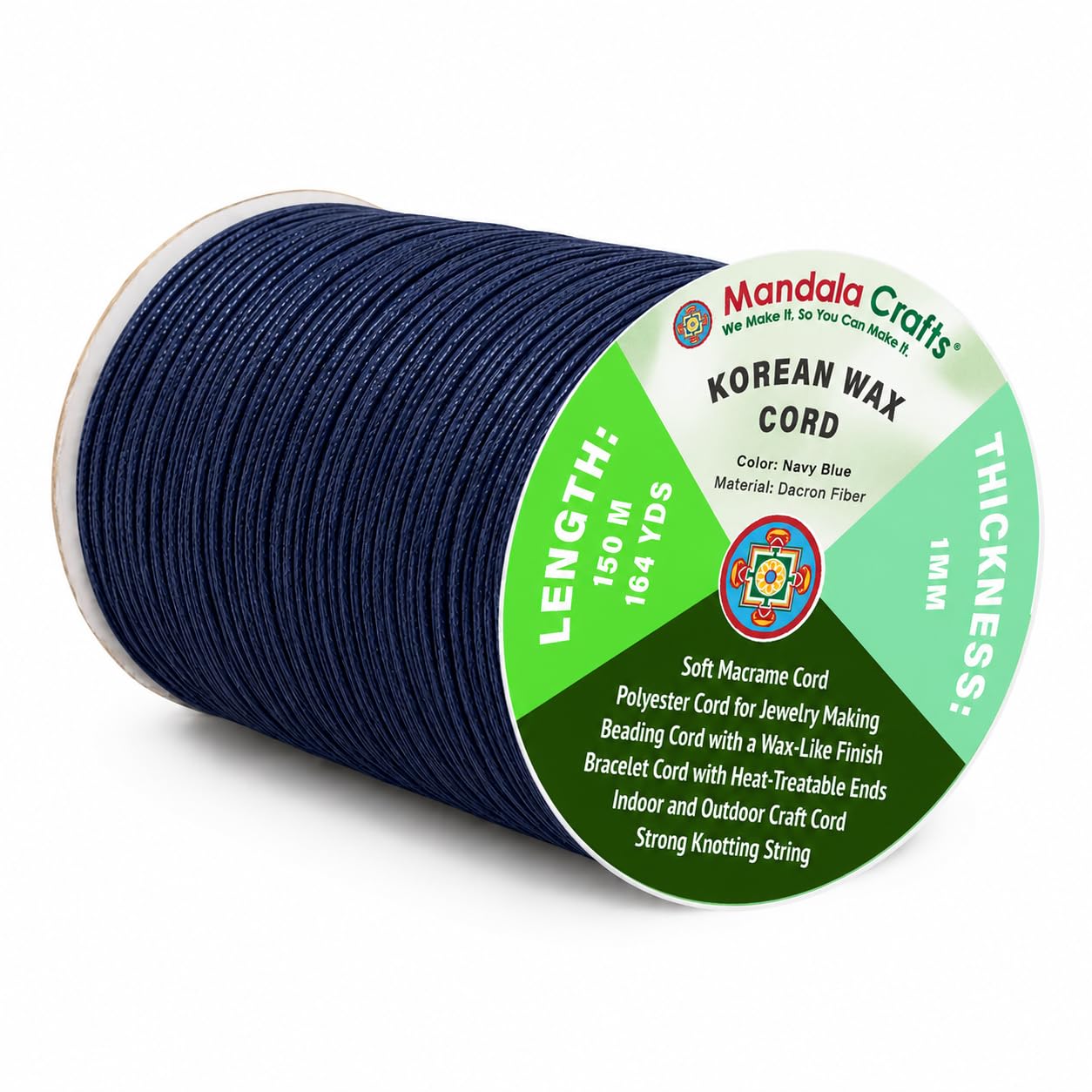 Korean Wax Cord for Jewelry Making | Durable for Outdoor, Polyester Waxed String, for Knotting, Braiding, Macrame, Beading, Necklaces, Earrings, Bracelets