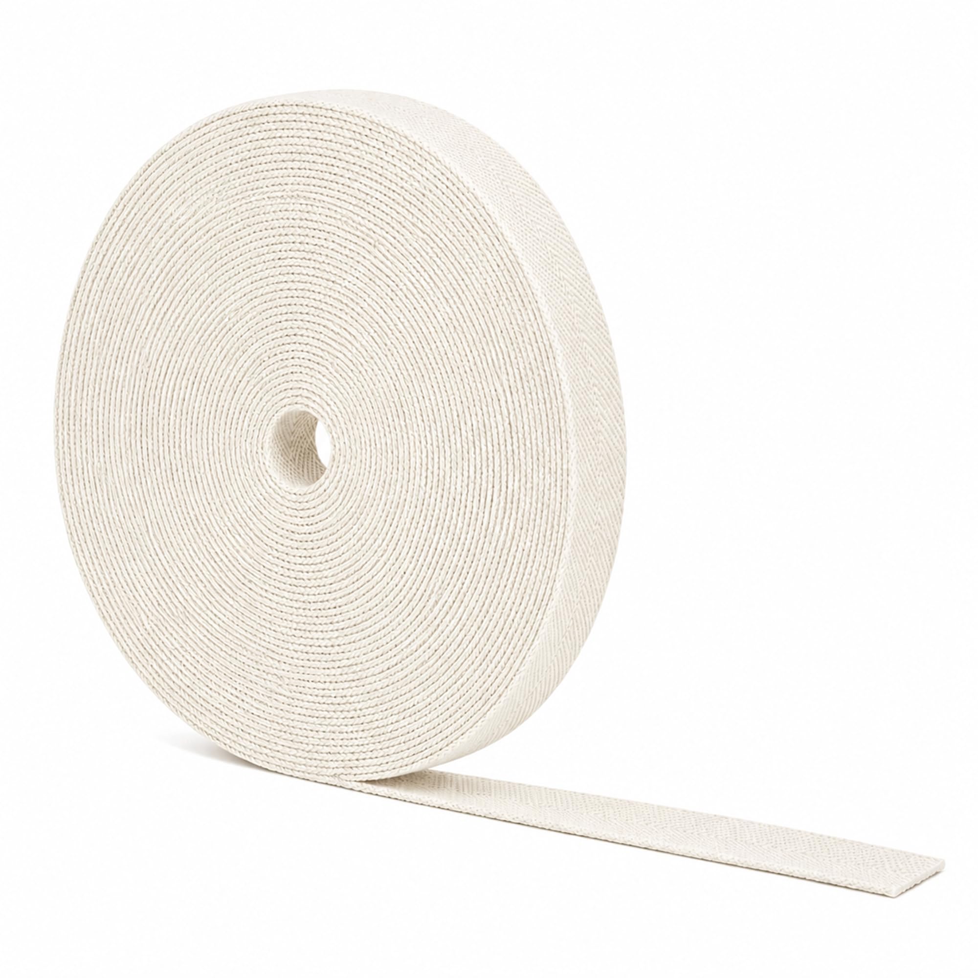 Cotton Twill Tape - Cotton Ribbon Webbing - Soft Cotton Herringbone Tape Cloth Strap for Seam Binding Sewing Trimming