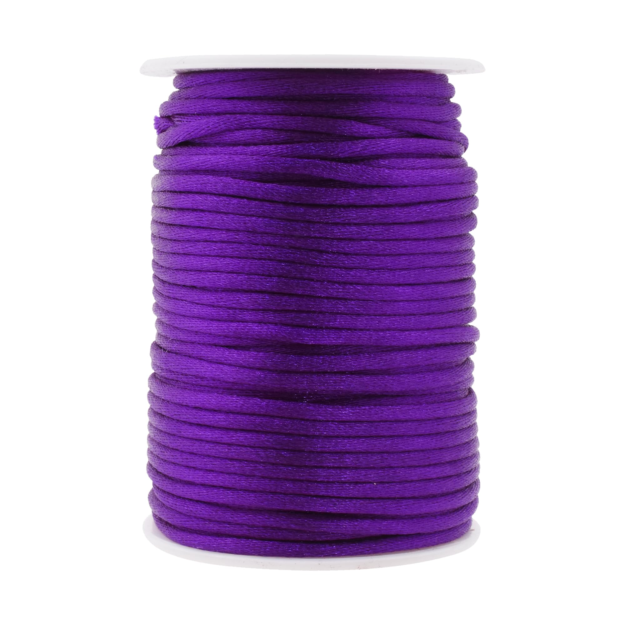 Mandala Crafts Satin Rattail Cord String from Nylon for Chinese Knot, Macrame, Trim, Jewelry Making