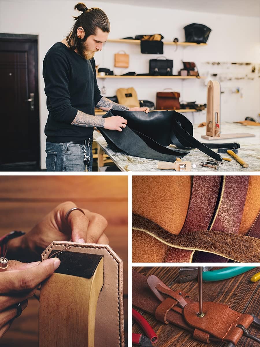 Mandala Crafts Leather Pony for Hand Leather Sewing Lacing Leather Stitching Pony Kit Leathercraft Leather Clamp DIY Desktop Leatherworking Tool