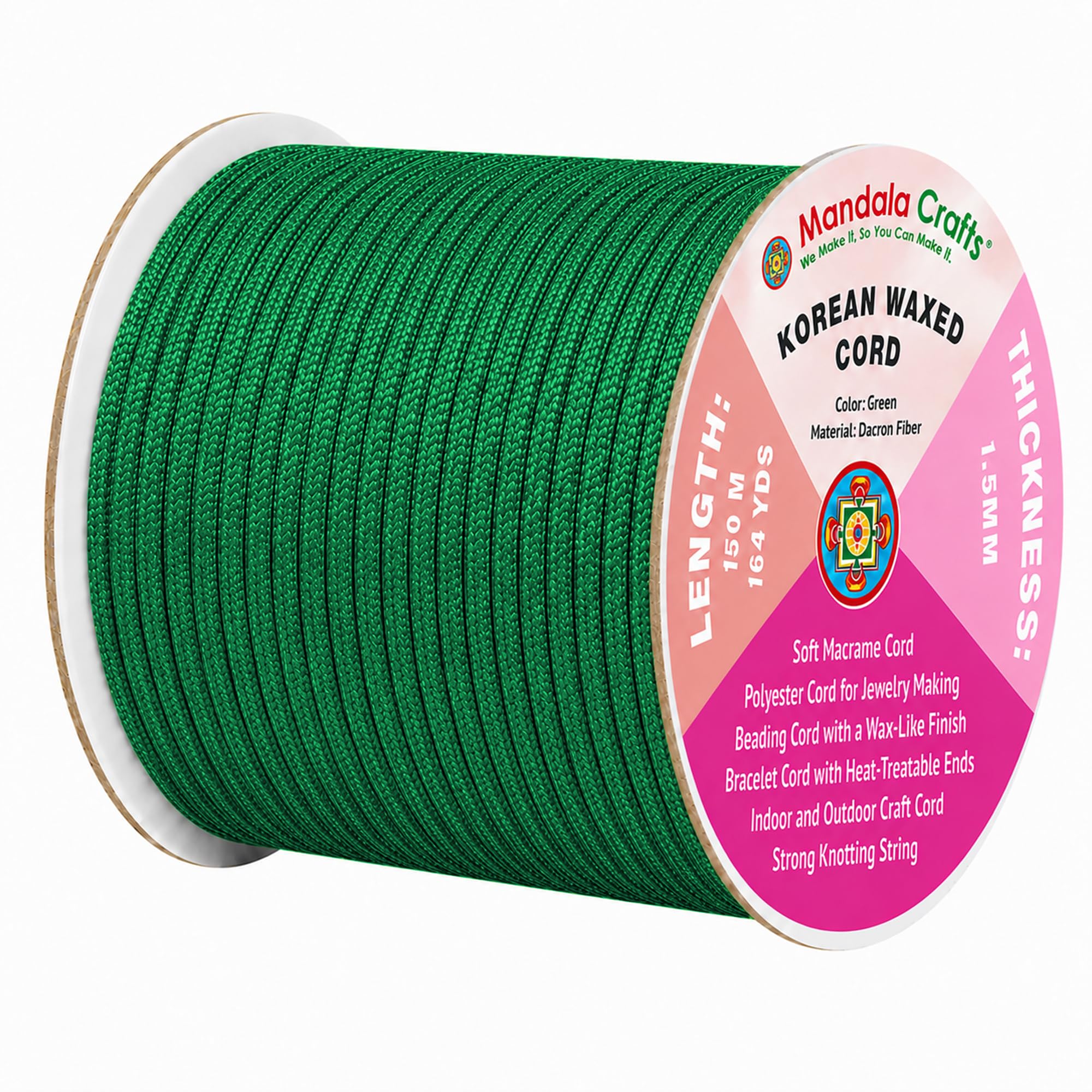 Korean Wax Cord for Jewelry Making | Durable for Outdoor, Polyester Waxed String, for Knotting, Braiding, Macrame, Beading, Necklaces, Earrings, Bracelets