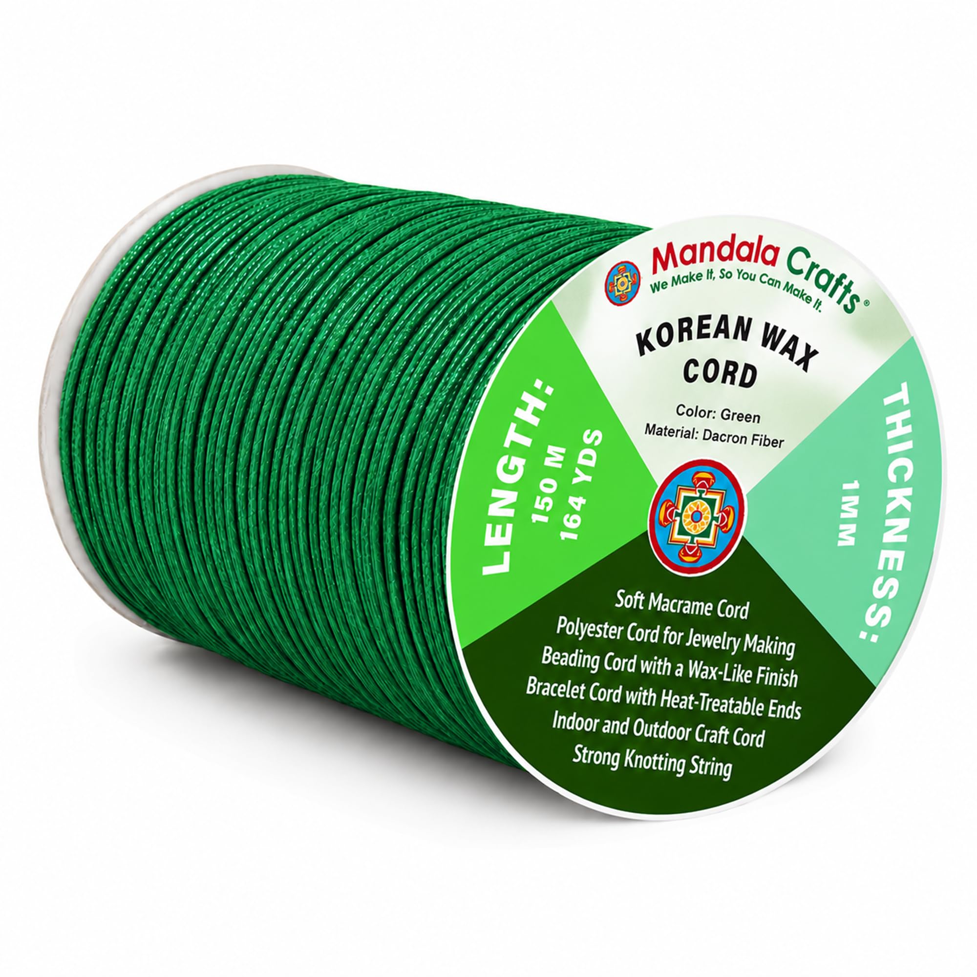 Korean Wax Cord for Jewelry Making | Durable for Outdoor, Polyester Waxed String, for Knotting, Braiding, Macrame, Beading, Necklaces, Earrings, Bracelets