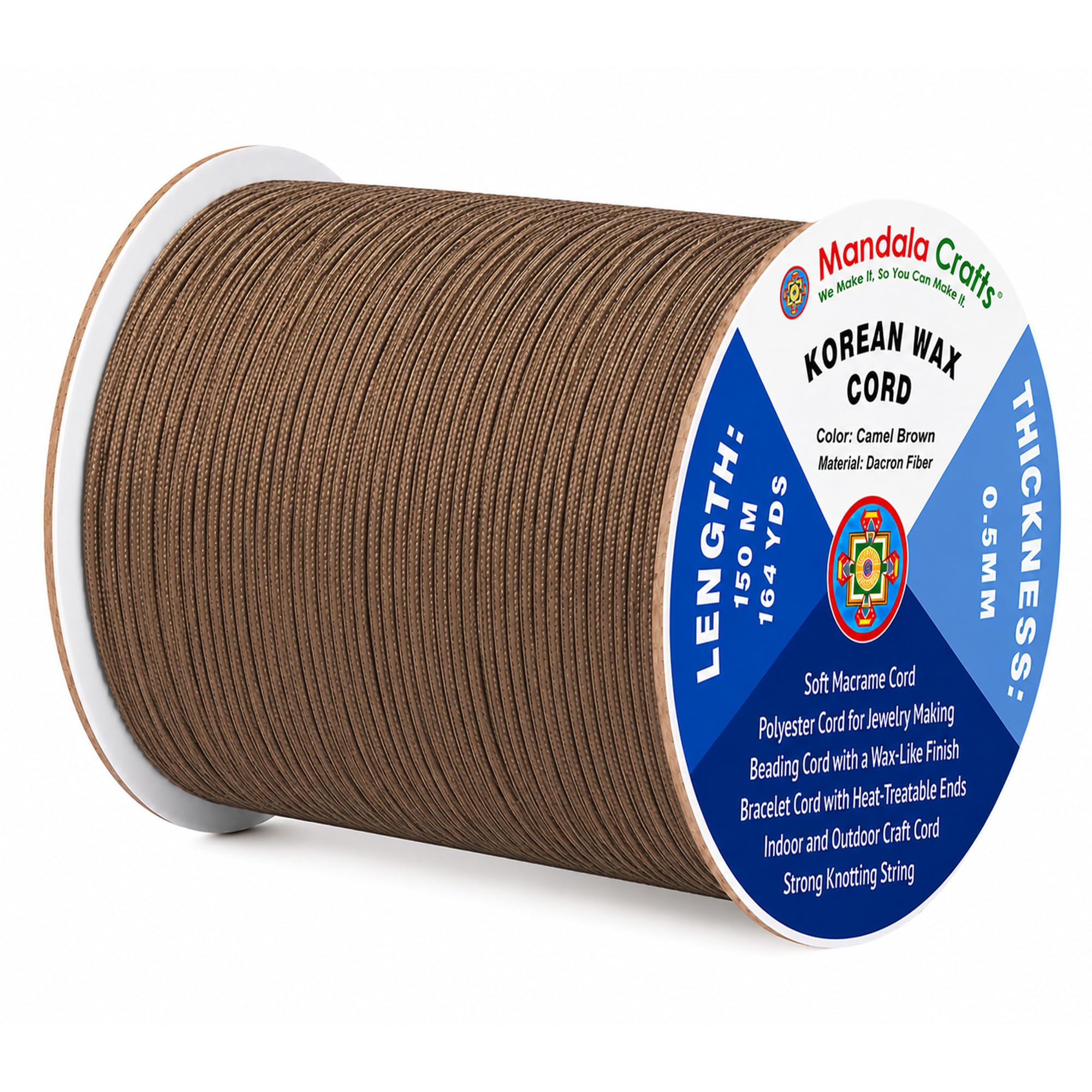 Korean Wax Cord for Jewelry Making | Durable for Outdoor, Polyester Waxed String, for Knotting, Braiding, Macrame, Beading, Necklaces, Earrings, Bracelets